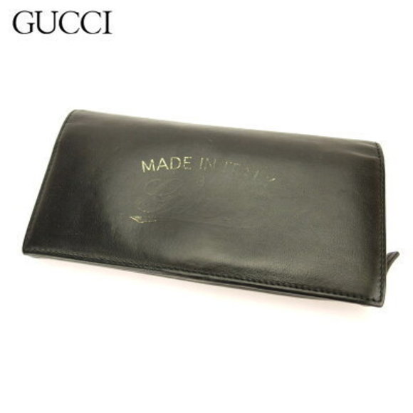 Gucci Handbags - Gucci Continental Swing Wallet zipper Black leather